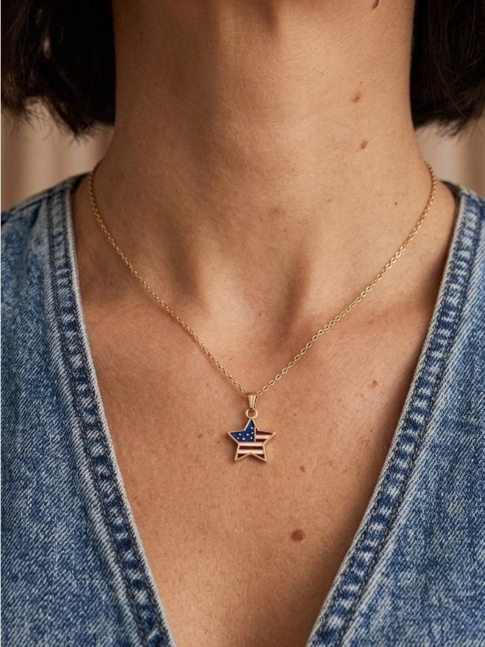 American flag necklace